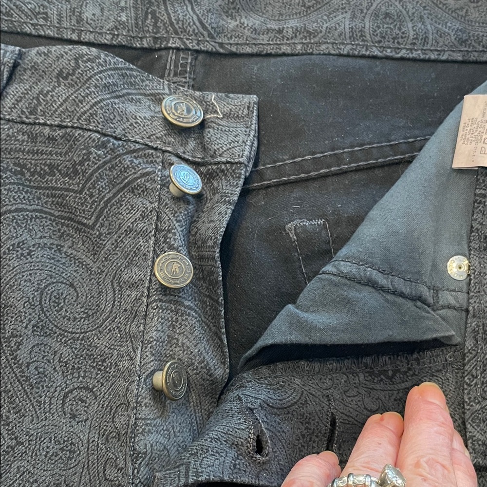 Etro Dark Blue Paisley Jeans - Picture 5 of 7